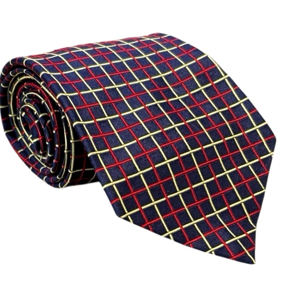 Polo By‎ Ralph Lauren Hand Made Silk Neiman Marcus Square Check Silk Handmade 52